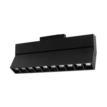 Nova Luce Este - luminaire pour système de profilés magnétiques - 27,4 x 3,4 x 11,6 cm - 15W LED inclus - noir - couleur de lumière blanc chaud