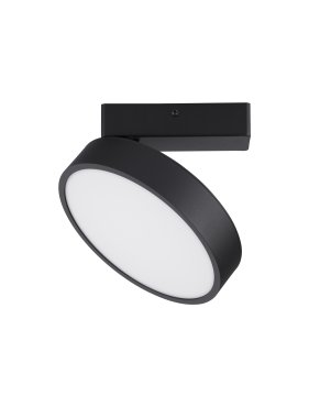 Nova Luce Perfect Profile - plafonnier - Ø 20 x 9,5 cm - 20W LED dimmable inclus - noir