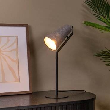 Lucide Bensen - lampe à poser - 16 x 20,3 x 51,5 cm - gris
