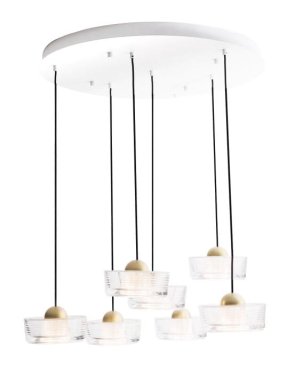 Maxlight Lipari - lampe suspendue - Ø 62 x 180 cm - 38W LED inclus - or brossé