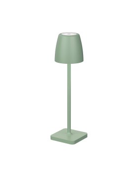 Nova Luce Colt - lampe de table rechargeable par câble USB - Ø 8 x 30 cm - 2W dimmable LED inclus - IP54 - vert olive