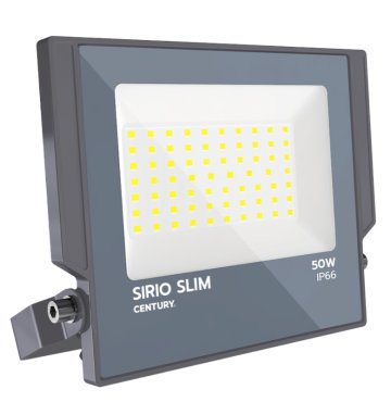 Century Italia Sirio Slim - spot - 20 x 17,8 x 2,9 cm - 50W LED inclus - IP66 - gris
