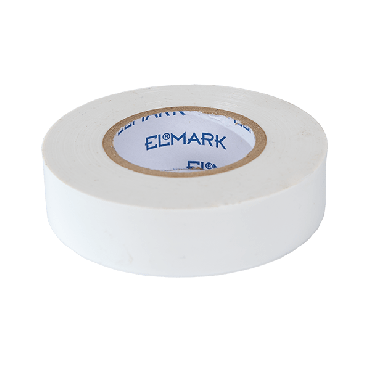 Elmark ruban isolant en PVC 19mm - 20 mètres de long - blanc