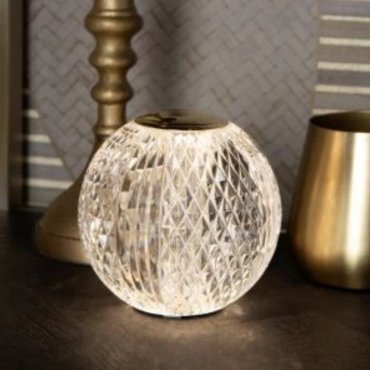 Lucide Cintra - lampe de table - Ø 9 x 8,7cm - 3 niveaux de gradation - 1,5W LED inclus - rechargeable - 2700K