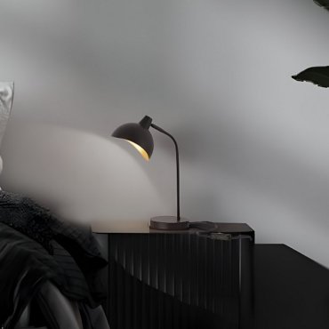 Nova Luce Geti - lampe de table - Ø 13 x 2,5 cm - noir et or