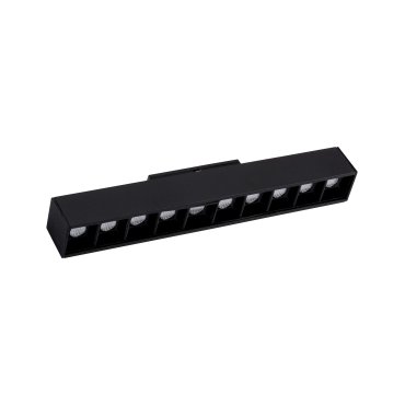 Nova Luce Este - luminaire pour système de profilés magnétiques - 26,9 x 3,5 x 5,1 cm - 15W LED inclus - noir - couleur de lumière blanche