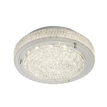 Searchlight Flush - plafonnier - Ø 30 x 8,5 cm - 12W LED dimmable inclus - transparent