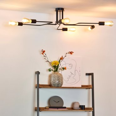 Lucide Lester - plafonnier - 100 x 75 x 20 cm - noir