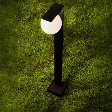 Nova Luce Oracle - lampe de jardin - 12 x 90 x 21 cm - 8W LED inclus - IP65 - noir sablé