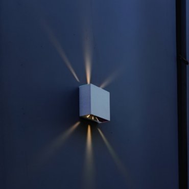 Lutec Gemini Beams - 11 x 11 x 5,4 cm - 10W inclus - IP54 - blanc - blanc chaud