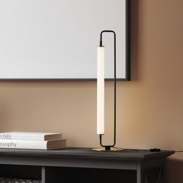 Nova Luce Wetro - lampe à poser - 18 x 67,5 cm - 20W LED inclus - noir mat et or