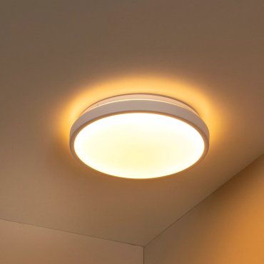 Lucide Dasher - plafonnier - Ø 34,8 x 9,8 cm - 18W LED inclus - IP44 - blanc