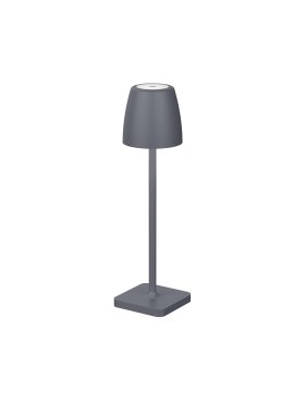 Nova Luce Colt - lampe de table rechargeable par câble USB - Ø 8 x 30 cm - 2W dimmable LED inclus - IP54 - gris basalte