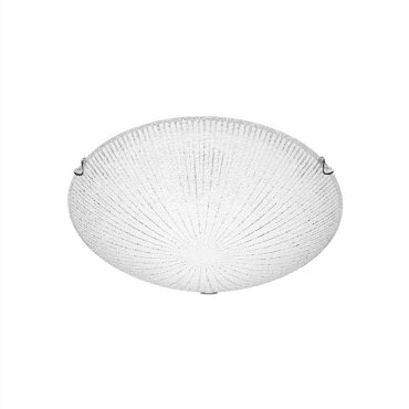 Nova Luce Shell - plafonnier - Ø 40 x 9,5 cm - blanc et chrome