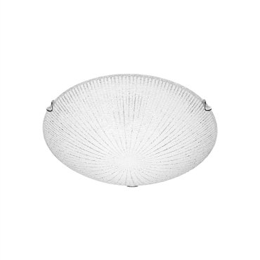 Nova Luce Shell - plafonnier - Ø 30 x 8 cm - blanc et chrome