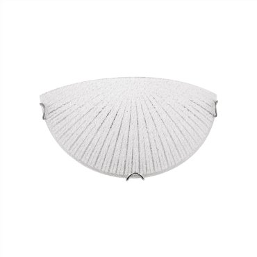 Nova Luce Shell - applique murale - 30 x 8 x 15 cm - blanc et chrome