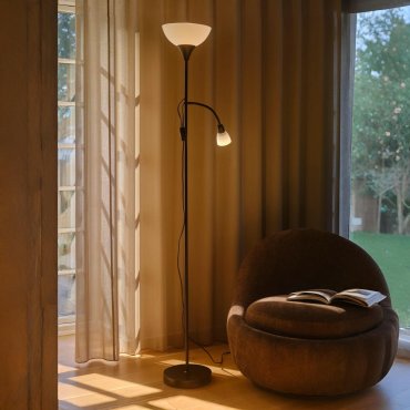 Nordlux Lauria - lampadaire - Ø 25 x 178 cm - noir