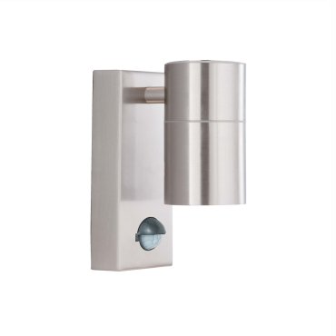 Searchlight Poole - Applique d'extérieur avec détecteur - 7 x 15 cm - IP44 - acier inoxydable