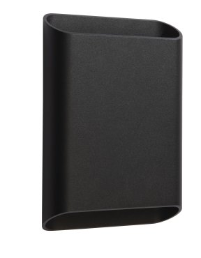 Artdelight Diaz - applique murale - 4 x 14,5 x 20 cm - 2 x 6W LED inclus - IP65 - noir