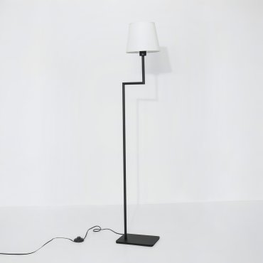 Nova Luce Savona - lampadaire - 35 x 18 x 150 cm - blanc et noir sable