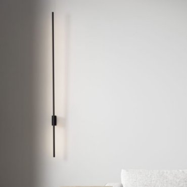 Nova Luce Tien - applique murale - 1,5 x 8,3 x 120 cm - 20W LED inclus - noir sable