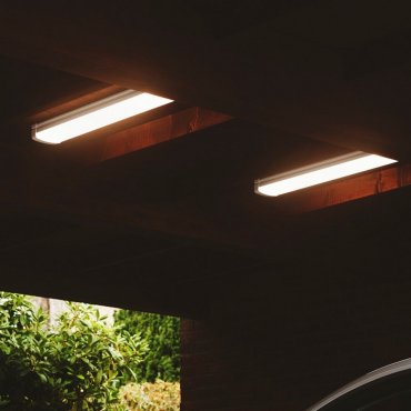 Nordlux Burbank - plafonnier avec capteur - 90 x 12 x 6,05 cm - 31W LED inclus - IP65 - 4000K