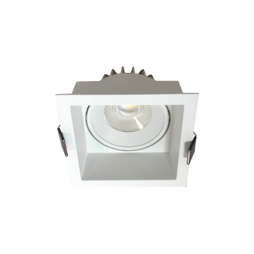 Artdelight Vibs - spot encastré - 90 x 90 mm, Ø 80 mm encastré - 10W LED dimmable inclus - IP44 - blanc