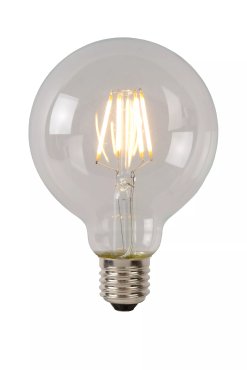 Lucide Lampe à incandescence LED classe B - Ø 8 x 12,2 cm - E27 - 7W dimmable - 2700K - transparent
