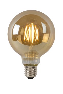Lucide Ampoule à filament LED - Ø 9,5 x 12,5 cm - E27 - 5W dimmable - 2700K - ambre