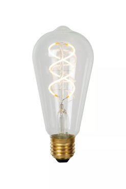Lucide Ampoule à filament LED - Ø 6,4 x 14,6 cm - E27 - 4,9W dimmable - 2700K - transparent