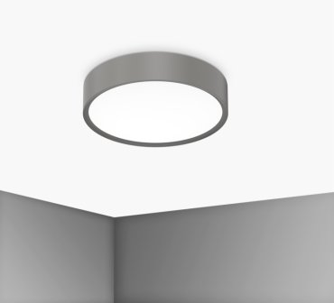 Century Italia Blanca Luxe - plafonnier - Ø 30 x 7 cm - 17W LED inclus - gris
