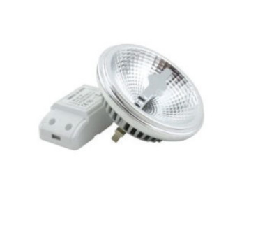 Artdelight Projecteur LED avec driver - Ø 11,1 x 7 cm - angle de rayonnement de 35° - G53 - AR111 - 15W dim to warm led - 3000K to 2200K - gris