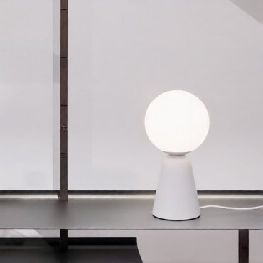Nova Luce Zero - lampe à poser - Ø 10 x 20 cm - blanc
