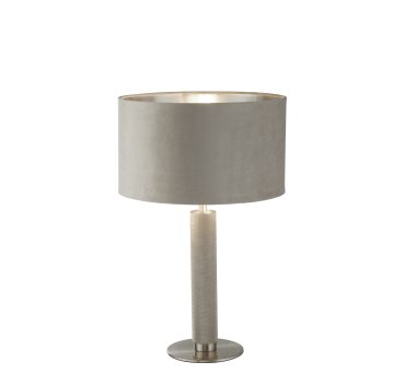 Searchlight London - lampe à poser - Ø 38 x 63 cm - argent et taupe
