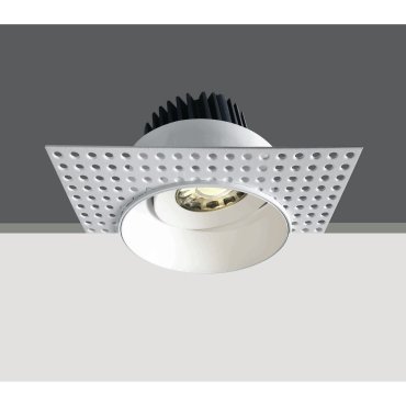 ONE Light Trimless COB Range - spot encastré - 120 x 120 mm, Ø 96 mm encastré - 7W LED dimmable inclus - IP54 - blanc
