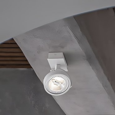 Nova Luce Thomas - spot en saillie - 6 x 19 x 14,5 cm - blanc