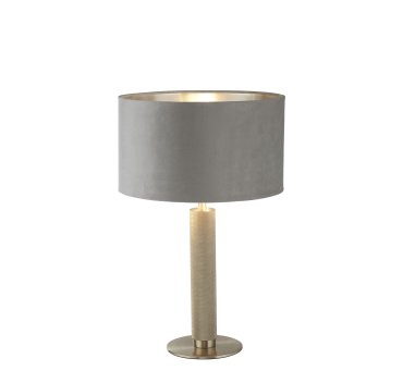 Searchlight London - lampe à poser - Ø 38 x 63 cm - argent et gris