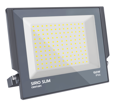 Century Italia Sirio Slim - projecteur - 36,6 x 3,4 x 30,3 cm - 150W LED inclus - IP66 - gris
