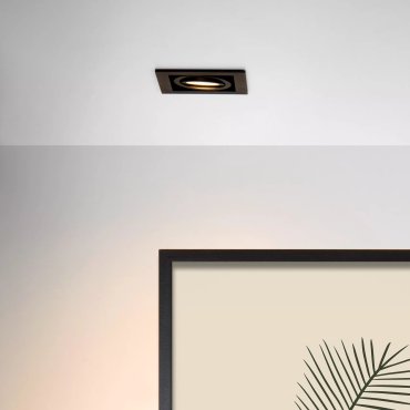 Lucide Chimney - spot encastrable - 115 x 115 mm, 97 x 97 mm encastrable - noir