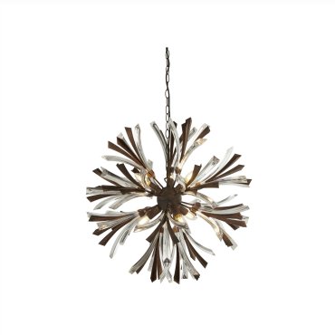 SECONDE CHANCE - Searchlight Shake - lampe suspendue - Ø 66 x 150 cm - or noir brossé