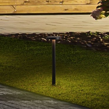 Nova Luce Mood - lampe de jardin - Ø 11 x 40 cm - 5W LED inclus - IP65 - anthracite foncé