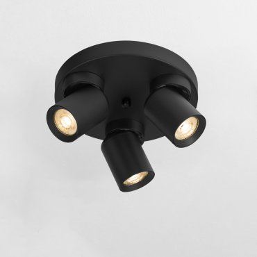 Nova Luce Amecy - spot en saillie 3L - Ø 22 x 12,5 cm - noir sablé
