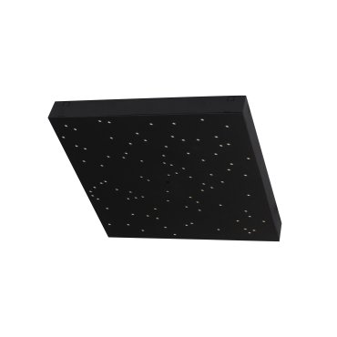 Nova Luce Cielo - plafonnier - 30 x 30 x 4 cm - 8W LED dimmable inclus - noir
