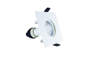 Integral LED London - spot encastré - 85 x 85 mm, Ø 70 mm encastré - IP65 - blanc
