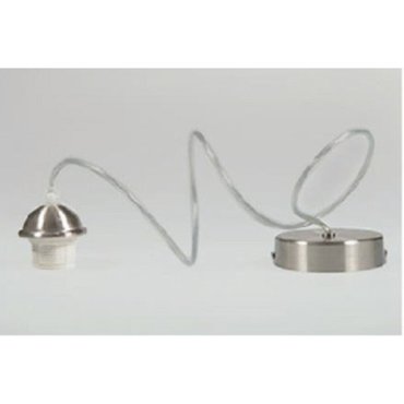 Artdelight Iron - lampe suspendue - Ø 12 x 120 cm - acier mat et transparent