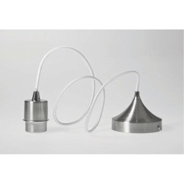 Artdelight Iron - lampe suspendue - Ø 12 x 120 cm - acier mat et blanc