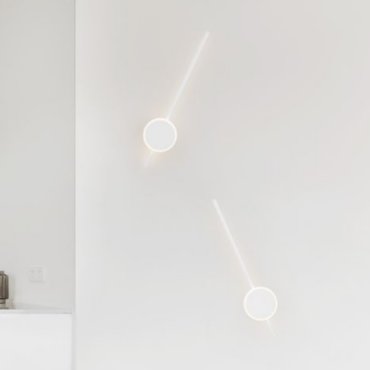 Nova Luce Clock - applique murale - 13,6 x 6,5 x 61 cm - 18W LED inclus - blanc sable