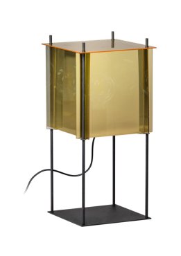 ETH Cube - lampe de table - 25 x 25 x 53 cm - noir, or et argent