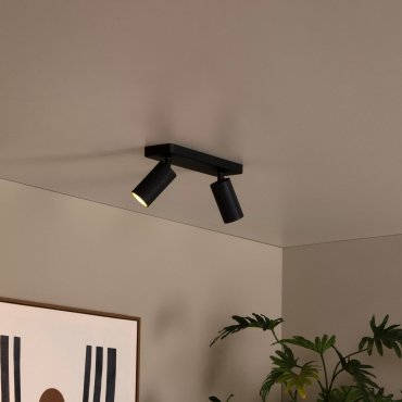 Lucide Clubs - spot en saillie - 31 x 9 x 14,9 cm - noir