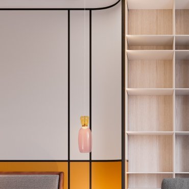 Nova Luce Pluma - lampe suspendue - Ø 15 x 179 cm - 9W LED inclus - or, jaune brillant et verre rose